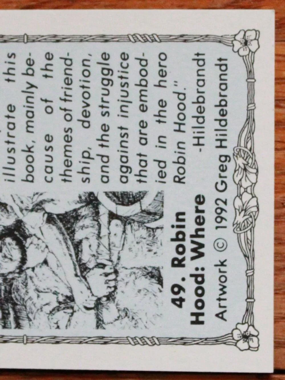 Vintage Greg Hilderbrandt (w/ Comic Images) 1992 Trading Card